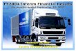 FY2004 Interim Financial Results ... 1 FY2004 Interim Financial Results Six months ended September 30, 2003 November 20, 2003 Isuzu Motors Limited Note: This is an English translation