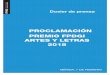 PROCLAMACIÓN PREMIO FPDGI ARTES Y LETRAS 2018 · acoge hoy el acto de proclamación d. el Premio Fundación Princesa de Girona Artes y Letras 2018 S.M. la Reina presidirá el acto