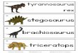 tyrannosaurus rex - PreKinders · Dinosaur)Word)Cards) )©PreKinders.com ) )©Clipartby)Aisne’s)Creaons) elasmosaurus gigantoraptor parasaurolophus dilophosaurus