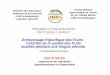 Présentation du Projet de Recherche INAT/ IRESA / …...• Traitements post-récolte de l’orange Maltaise: potentiel antimicrobien de six produits contre Penicillium spp. FARHAT
