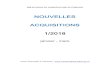 NOUVELLES ACQUISITIONS 1/2018 · COF / BCU Fribourg - Liste des nouvelles acquisitions no. 1 janvier-mars 2018 4 BOIS 16 duos faciles et progressifs [Musique imprimée] = 16 easy
