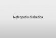 Nefropatia diabetica - Welcome to the ILTE study …Nefropatia diabetica Sindrome caratterizzata da albuminuria, lento e graduale declino della funzione renale, ipertensione arteriosa
