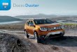 Katalog DUSTER CRO...Dacia Duster posvuda je na svom terenu. Moderan, robustan i sjajan, u svojoj Atacama narančastoj boji nikoga ne ostavlja ravnodušnim. Njegova vrlo snažna prednja