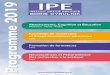 Programme 2019boris-cyrulnik-ipe.fr/.../2018/04/36-pages-A5-IPE•2.pdf · 2019-02-18 · Programme 2019 Formation de recherches et d’expérimentations éducatives Paris Attachements,