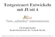 Testgesteuert Entwickeln mit JUnit 4 - Beuth Hochschulepublic.beuth-hochschule.de/~knabe/java/junit/...4. Test Driven Development (TDD) Eingeführt ab 1998 von Kent Beck für Smalltalk.Entwicklungszyklus: