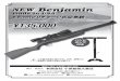 0807-小原銃砲obara-guns.com/pdf/benjamin.pdfNEW Benjamin made in USA この銃は非常に強力です。矢先、跳弾には 装薬銃と同等の注意が必要です。ハンド