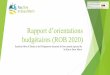 Rapports d’orientations budgétaires (ROB 209)€¦ · DOB) 2°) Le 25 février 2020 : Validation du DOB en Bureau 3°) Le 25 février 2020 : Vote du DOB en Comité syndical 4°)