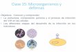 Clase 15: Microorganismos y defensas · 2020-05-19 · Clase 15: Microorganismos y defensas Objetivos: Conocer y comprender • La estructura, composición química y el proceso de