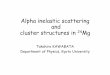 Alpha inelastic scattering and cluster structures in Mgjcnp2015/slides/session4...SC, and cover 2.5% of 4π (309 mSr). Proton- and alpha-decay channels open around the region of interest