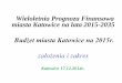 Wieloletnia Prognoza Finansowa miasta Katowice na lata 2015 … · 2016-03-10 · •Utrzymanie i rozwój komunikacji miejskiej 102 mln zł ... Dane dot. liczby ludności GUS za rok