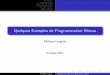 Quelques Exemples de Programmation Réseaulangevin.univ-tln.fr/cours/SOCKET/socket.pdfOuvrage de r ef erence : Programmation Syst eme en Langage C sous Linux, par Christophe Blaess