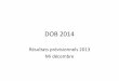 DOB 2014 - Accueil · RESULTATS PREVISIONNELS 2013 Section de fonctionnement voté en 2013 483 000 € Réalisé en dépenses 570 210 € Réalisé en recettes Avec versement subvention