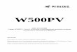 W500PV · 2020-07-13 · Авторское право 3 Указания 3 1. Введение 3 2. Указания об опасности, предупреждения и предостережения