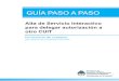GUÍA PASO A PASO - Despachantes Argentinos// GUÍA PASO A PASO ETAPA 1 // DELEGAR EL SERVICIO. JUAN AUTORIZANTE [CUIT XX-XXXXXXXX-X] ... PASO 5 Click en “nueva relación”. 3 JUAN