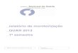 relatório de monitorização QUAR 2013 1º semestre · 2017-01-27 · _Relatório de Monitorização do QUAR 2013 3|14 _1. Nota Introdutória Neste documento apresenta-se a monitorização