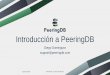 Introducción a PeeringDB · Introducción a PeeringDB Diego Dominguez support@peeringdb.com Agosto 2019 MexNOG, Ciudad de México
