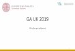 Prezentace aplikace PowerPoint · GA UK 2019 FORMULÁŘE FF UK K VYÚČTOVÁNÍ • Průvodnílist faktury –použijetek faktuře,kteráje správněvystavená na UK FF, fakturu předejtena