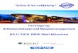 09.11.2019 BMW-Welt Mأ¼nchen Tagungsprogramm Teil 1 09.11.2019 ab 10:15 Uhr Registrierung auf der Innenterrasse