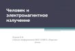 Человек и электромагнитное излучениеymoc.my1.ru/mo/informatika/elektromagnit.pdf · от 2 кГц-400 кГц, по электрической и магнитной