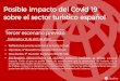 Posible Impacto del Covid 19 sobre el sector turístico español · 2020. 4. 29. · 1 Posible Impacto del Covid 19 sobre el sector turístico español • Reflexiones previas acordes