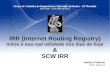 IRR (Internet Routing Registry) SCW IRR · RFC 2725 (Routing Policy System Security)[24]. é possível proteger efetivamente (e controlar) os registros IRR efetuados em bases mantidas