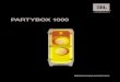 PARTYBOX 1000 · 2020. 1. 26. · Die PartyBox 1000 sind für den Einsatz mit 100-240 Volt, ~50/60 Hz Wechselstrom gedacht. Der Anschluss an eine Netzspannung, die nicht der Spannung
