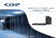 Catalogo UPO11-1RT AX SPA 120V... Consulte nuestro catálogo en línea Potencia Entrada 120VCA voltaje nominal Salida Eficiencia Baterías Fisicas Ambientales Control Rango de voltaje