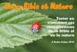 Quizz Bible et Nature - oeku · Quizz Bible et Nature Tester en s'amusant ses connaissances de la Bible et de la nature A Rocha Suisse, 2010