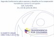 Segunda Conferencia sobre avances y desafíos en la ... · la Convención en el Estado colombiano (Ronda I , II y III del MESICIC) Aportes e Incidencia 9(2003) Estado del Arte sobre