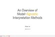 An Overview of Model-Agnostic Interpretation Overview of... · PDF file 2020. 9. 18. · 3/49 01 | Introduction Seminar Topic • Model-Agnostic Interpretation methods Model-Agnostic