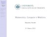 Matematica, Computer e Medicina - units.itborelli/papers/flash1.pdfMatematica, Computer e Medicina Massimo Borelli descrizione ed esplorazione dei dati decisioni in condizioni di incertezza