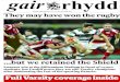 gair rhydd · 2019. 2. 26. · gair Monday April 29th 2013 | freeword - Est. 1972 | Issue 1004 rhydd They may have won the rugby...but we retained the Shield Swansea win at the Millennium