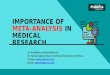 Importance of meta-analysis in medical research – Pubrica