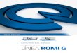 CentROs de tORneadO LíneaROMI G · texturizado azul Munsell 10B - 3/4 y tinta epoxy texturizada gris RaL 7035 • sistema de limpieza de las protecciones • sistema de lubrificación