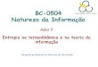 BC-0504 Natureza da Informaçãoprofessor.ufabc.edu.br/~francisco.massetto/ni/Aula2.pdf · BC-0504 Natureza da Informação Equipe de professores de Natureza da Informação Aulas
