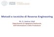 Metodi e tecniche di Reverse Engineering Reverse Engineering.pdf · Università degli Studi di Bergamo Andrea VITALI 4 4 3D Data Capture sistema di acquisizione 3D: strumenti e tecnologie