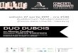 DUO DUBOIS - Nembro€¦ · Il Duo Dubois nasce dalla passione condivisa da due strumentisti per la mu - sica contemporanea, e formato da Alberto Cavallaro (sassofono) e Federi-co