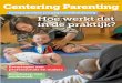 Eenmalige uitgave 2019 Centering Parenting · Korte presentatie van Babygebaren “Een baby van zes maanden speelt veel met zijn handjes”, leidt Wilma het volgende onderdeel in