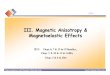 III. Magnetic Anisotropy & Magnetoelastic Effects · Superconductors and Magnetic Materials Lab. Seoul National University III. Magnetic Anisotropy & Magnetoelastic Effects 참고: