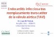 Endocarditis infecciosa tras reemplazamiento transcatéter de la …€¦ · de la válvula aórtica (TAVI) E-mail: jpericas@clinic.ub.es Dr. Juan M. Pericás Hospital Clínic –