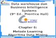 Data warehouse dan Business Intelligence Systems (9th Ed ...€¦ · Association based Learning. 1. Supervised Learning • Pembelajaran dengan guru, data set memiliki target/label/class