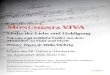 Konzertreihe Monumenta VIVA · Monumenta VIVA Konzertreihe Lieder der Liebe und Huldigung Sakrale und weltliche Lieder aus dem Mittelalter zu Fidel und Harfe Nancy Thym & Thilo Viehrig