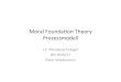 Moral Foundaon Theory Prozessmodell · Moral und Gefühl • MFT versucht den verschiedenen Moral-Dimensionen speziﬁsche Emo+onen zuzuordnen. • Reinheit -> Ekel • Gerichtet