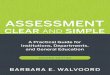 BEST BOOK Assessment Clear and Simple A Practical Guide for Institutions Departments