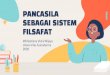 PANCASILA SEBAGAI SISTEM F ... Pancasila sebagai jati diri bangsa Indonesia 2. Rumusan kesatuan sila-sila