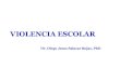 VIOLENCIA ESCOLAR - Adolescencia ALAPE · 2012. 12. 27. · Dr. Diego Jesus Salazar Rojas, PhD. introduccion. PREVENCION DE LA VIOLENCIA ESCOLAR •Beatrice Avalos. Los factores de