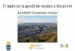 Arrodonir l’economia circular · 2020. 2. 13. · •Calderes municipals de Bocairent (dades del 2016): –Combustible consumit anualment: 38.476 litres (propà) i 17.218 litres