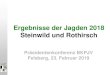 Ergebnisse der Jagden 2018 Steinwild und Rothirschcatschadurs-pezfess.ch/wp-content/uploads/2015/02/1... · 2019. 3. 3. · AJF Gesamtergebnis der Hirschjagd 2018 Zusammenstellung