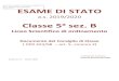 ESAME DI STATO Classe 5 sez. B...ESAME DI STATO a.s. 2019/2020 Classe 5a sez. B Liceo Scientifico di ordinamento Documento del Consiglio di Classe ( DPR 323/98 – art. 5- comma 2)
