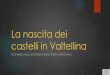 La nascita dei castelli in Valtellina - Ad Fontes · 2017. 6. 8. · RAO R. (2015), I castelli della Valtellina nei secoli centrali del medioevo (X-XII): habitat fortificato, paesaggi
